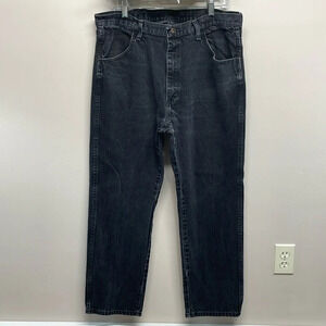 Rustler Regular Fit Straight Leg Black Wash Jeans 38X30